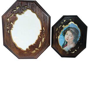 Vintage Frame British Registered Design 1960s Faux Wood Set 5X7 and 8X10